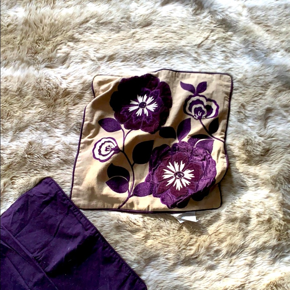 Pier one floral pillow covers COVERS ONLY